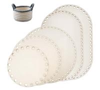 AYHYHLJZJ 5 Piezas de Unidades de Suelo de Mimbre para Ganchillo, ase para olsos rochet de adera, edondo ase para olsos Crochet y val ases para olso rochet para estas y Bolsas (10/15/20 cm)