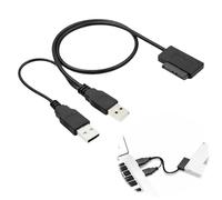 AYHYHLJZJ Adaptador SATA a Isb 2.0, Disquetera Externa Par Usb a SATA 7 + 6 de 13 pines para portátil CD/DVD-ROM, SSD y HDD, plug and play, no requiere fuente de alimentación externa, SATAS a USB