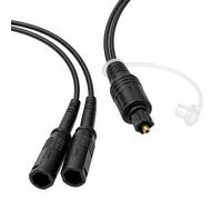 AYHYHLJZJ Compatible Toslink Splitter 1 Entrada 2 Salidas, Splitter Audio Optico Digital, Cable y Cable Optico Audio Digital para TV Soundbar Amplificador, Duplicador Cable Optico SPDIF