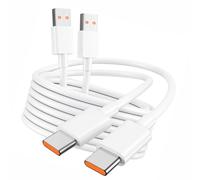 AYHYHLJZJ Lot de 2 cables USB Hypercharge originales de 120 W 6 A para Xiaomi Redmi Note 12 13 13T 14 14T 15 Ultra Pro 5G A5 A3 15C 14C, POCO F7 Ultra M7 X7 C85 C75, tipo A a tipo C para Xiaomi 67 W