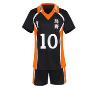 AYIMEIS Anime Haikyuu Cosplay Karasuno Jersey Set Camiseta y Pantalón Corto Disfraz de Hinata Shoyo Voleibol Club Uniforme Navidad Halloween Carnaval Fiesta Disfraz Deportivo