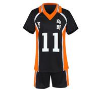 AYIMEIS Anime Haikyuu Cosplay Karasuno Jersey Set Camiseta y Pantalón Corto Disfraz de Kei Tsukishima Voleibol Club Uniforme Navidad Halloween Carnaval Fiesta Disfraz Deportivo