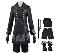 AYIMEIS Anime Nier 9S Cosplay Costume con Peluca Disfraz de Automata 9S Completo No.9 Type S Uniforme Gótico Negro Navidad Halloween Carnaval Fiesta Etapa Rendimiento Disfraces Adultos