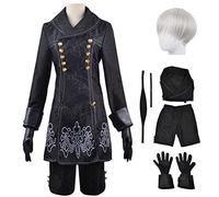 AYIMEIS Anime Nier 9S Cosplay Costume con Peluca Disfraz de Automata 9S Completo No.9 Type S Uniforme Gótico Negro Navidad Halloween Carnaval Fiesta Etapa Rendimiento Disfraces Adultos