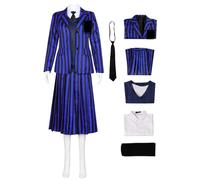 AYIMEIS Disfraz de Miércoles Addams para Mujer Enid Sinclair Cosplay Costume Disfraz Nevermore Academy Uniformes Escolares Navidad Halloween Carnaval Fiesta Etapa Rendimiento Disfraces Adulto