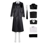 AYIMEIS Disfraz de Miércoles Addams para Mujer Enid Sinclair Cosplay Costume Disfraz Nevermore Academy Uniformes Escolares Navidad Halloween Carnaval Fiesta Etapa Rendimiento Disfraces Adulto