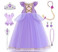 AYIMEIS Niña Vestido de Princesa Cenicienta con Accesorios Disfraz de Bella Durmiente Vestido de Princesa Cumpleaños Fiesta Navidad Halloween Cosplay Carnaval Bautizo Vestirse
