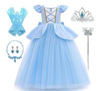 AYIMEIS Niña Vestido de Princesa Rapunzel con Accesorios Disfraz de Princesa Ninos Vestido de Princesa Cumpleaños Fiesta Navidad Halloween Cosplay Carnaval Bautizo Vestirse