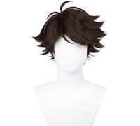 AYIMEIS Oikawa Tooru Cosplay Peluca Marrón Disfraz de Anime Haikyuu Tooru Oikawa Wig Navidad Halloween Carnaval Fiesta Etapa Rendimiento Accesorios Peluca Anime Adulto