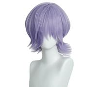 AYIMEIS Saja Boys Mystery Cosplay Peluca Violeta 35cm Disfraz de Anime Demon Hunters Sajaboys Mystery Wig Navidad Halloween Carnaval Fiesta Etapa Rendimiento Peluca Anime Adulto