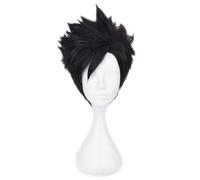 AYIMEIS Tetsurou Kuroo Cosplay Peluca Negro Disfraz de Anime Haikyuu Kuroo Tetsurou Wig Navidad Halloween Carnaval Fiesta Etapa Rendimiento Accesorios Peluca Anime Adulto