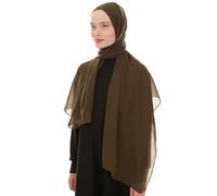 Ayisah Hijab Chiffon Ligero para Mujer - Elegante Hijab Gasa Islámico - Pañuelo Musulmán Transpirable - Sasa Suave y Sedosa Pañuelo - Chal Chiffon Para Damas - Bufanda Accesorio Islámica (Caqui)