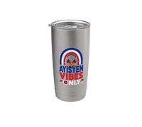 Ayisyen Vibes Only Haitian Flag Day Independence 1804 Pride Vaso térmico de acero inoxidable de doble pared