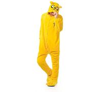 AYJMA Onesie Kigurumis, Pijama de Perro Amarillo, Ropa de Dormir Suave y cálida para Adultos, Traje de Fiesta, Invierno, Divertido Mono de Dibujos Animados XL Jake
