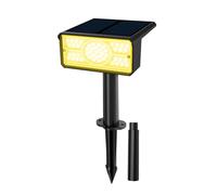 AYJYZHIAG 1 unidad de luz Solar jardín 6000K/3000K/verde/azul, foco for exteriores IP65, colector impermeable, lámpara(Warm White 2pcs)