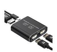 AYJYZHIAG Adaptador DisplayPort a Dual Navceker 4K 60Hz Mini DP a Splitter 1 Entrada 2 Salidas MST Modo Extendido for Computadora Portátil PC