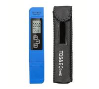 AYJYZHIAG Bolígrafo Detector de Calidad del Agua 3 en 1, medidor pureza Potable for el hogar, CE, TDS Alta precisión, 0-9990 ppm, comprobador Digital(Blue Holsters Box)