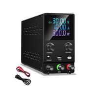AYJYZHIAG Codificador Fuente de alimentación de conmutación ajustable de precisión Pantalla a color Regulador de voltaje de laboratorio Corriente encendido/apagado preestablecida 30 V 10 A 60 V