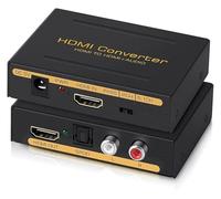 AYJYZHIAG Convertidor extractor compatible HD+ (SPDIF + RCA estéreo L/R) for Fire Stick PS5 compatible con 3D HDCP2.2 18 Gbps