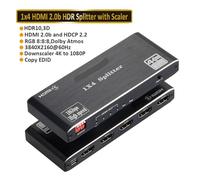 AYJYZHIAG Divisor 4K 1x4 2.0, divisor HDR 1x2, HDCP 1080P, conmutador for PS4 y TV(1x4 HDMI Splitter)