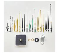 AYJYZHIAG Mecanismo de Movimiento Reloj Pared silencioso for Bricolaje con manecillas, Kit, Juego Piezas Repuesto for reparación Relojes a Pilas(Metal Hands 24,16.5MM Shaft Length)