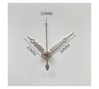 AYJYZHIAG Mecanismo de Movimiento Reloj Pared silencioso for Bricolaje con manecillas, Kit, Juego Piezas Repuesto for reparación Relojes a Pilas(Metal Hands 2,16.5MM Shaft Length)