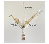 AYJYZHIAG Mecanismo de Movimiento Reloj Pared silencioso for Bricolaje con manecillas, Kit, Juego Piezas Repuesto for reparación Relojes a Pilas(Silver Hands 13,13MM Shaft Length)