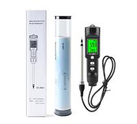 AYJYZHIAG Medidor de CE del Suelo, conductividad 0,00 a 10, mS/cm, medidor, pH, sonda Desmontable, compensación automática Temperatura(Gold)