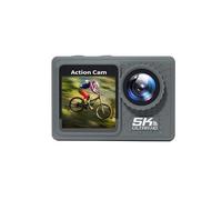 AYJYZHIAG Nueva Cámara de Acción 5K 4K 60FPS WiFi Anti-vibración Pantalla Dual 170° Gran Angular 30m Cámara Deportiva Impermeable con Control Remoto(64G,AT-G60 -A)