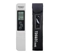 AYJYZHIAG Probador Digital de Calidad del Agua, medidor TDS, EC, Rango 0-9990, Temperatura y pureza Multifuncional, probador Temp PPM(White)