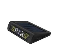 AYJYZHIAG Sistema de monitoreo presión neumáticos TPMS con Fuente alimentación Solar y 4 sensores externos Que miden PSI/Bar(882-WI-Black)