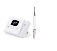 AYJYZHIAG Taladro de uñas eléctrico portátil 2 en 1 Escritorio sin escobillas 35000 RPM, pulidor for manicura 85 W, Potente con Juego Brocas(White Set-plugged in,US)