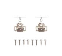 AYJYZHIAG Topes de Puerta for Muebles, pestillo Rodillo for Armario, Color Cobre Antiguo, Cierre Doble con percutor y Tornillos Gratis(Nickel 2pcs)