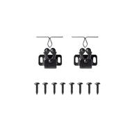 AYJYZHIAG Topes de Puerta for Muebles, pestillo Rodillo for Armario, Color Cobre Antiguo, Cierre Doble con percutor y Tornillos Gratis(Black Nickel 2pcs)