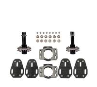 AYKNINGD Calas Tacos De Bicicleta,Calas Bicicleta Carretera Pedales de Bicicleta de Carretera con Eje de aleación de Titanio, ultraligeros y autoblocantes.(Black Steel Shaft)