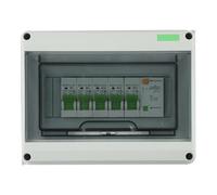 AYKNINGD Cuadro Electrico, Cuadro Electrico Superficie Caja de distribución Impermeable de 4 vías, disyuntores de protección contra Fugas, 63A, AC220V, 1 ud.