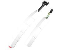 AYKNINGD Guardabarros Bicicleta,Guardabarros MTB Bicicleta Fender TELESCÓPICO PLATABLE MONTAÑA Mudo DE Coche 26 27.5 Pulgadas de Longitud Cola Agua Larga(White)