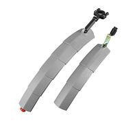 AYKNINGD Guardabarros Bicicleta,Guardabarros MTB Bicicleta Telescópico Placen Fender 275 Pulgadas Agua extendida Luz de Cola(Gray)