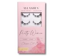 AYLASHES - Extensiones de pestañas DIY Maxi Box Pretty Women | 6 pares de pestañas | Hasta 7 días de duración | Pestañas DIY Set para el hogar | Pestañas artificiales | Pestañas adhesivas | Cat Eye