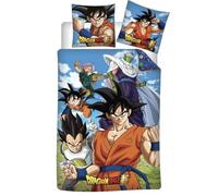 Juego de cama Dragonball Super, 100% algodón, funda nórdica de 140 x 200 cm + funda de almohada de 65 x 65 cm