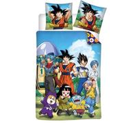 AYMAX Juego de cama Dragonball Z Reversible, funda nórdica de 140 x 200 cm + funda de almohada de 65 x 65 cm, 100% polialgodón