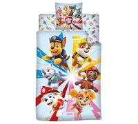 AYMAX - Juego de funda nórdica de 140 x 200 cm + funda de almohada de 63 x 63 cm + sábana bajera a juego 90 x 190 cm, con Ruben, Stella, Everest, Chase, Marcus, Rocky y Zuma