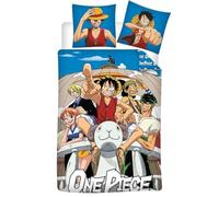 Aymax Juego de Lit réversible OP - Luffy et Tous Les personnages - 140 cm x 200 cm