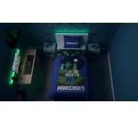 Aymax Minecraft, funda nórdica reversible de 140 x 200 cm y funda de almohada de 65 x 65 cm de polialgodón