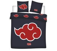 Aymax Naruto - Juego de cama doble para 2 personas, funda nórdica de 240 x 220 cm y 2 fundas de almohada de 65 x 65 cm, polialgodón