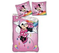 AYMAX S.P.R.L. Juego de Cama Minnie Rainbow, Funda nórdica de 140 x 200 cm y Funda de Almohada de 63 x 63 cm (RXZER23)