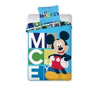 AYMAX S.P.R.L. Mickey Mouse - Juego de Cama (Funda nórdica de 140 x 200 cm y Funda de Almohada de 63 x 63 cm), diseño de Mickey Mouse