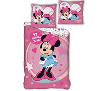 AYMAX S.P.R.L. Minnie - Juego de Cama (Funda nórdica de 140 x 200 cm y Funda de Almohada de 63 x 63 cm, poliéster)