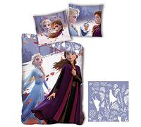 AYMAX S.P.R.L. Ropa de Cama Infantil de Frozen 140 x 200 cm + 63 x 63 cm, Anna y Elsa (RD-RS051080)