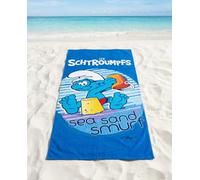 Aymax, Sábanas de Playa Pitufos/Smurfen de Poliéster, Toalla de Playa 70 x 140 cm Ultra absorbente